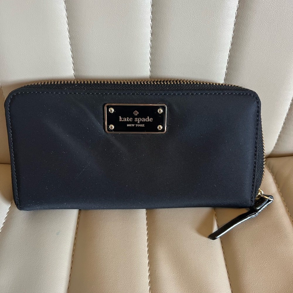 Kate Spade Black Zip-Around Wallet